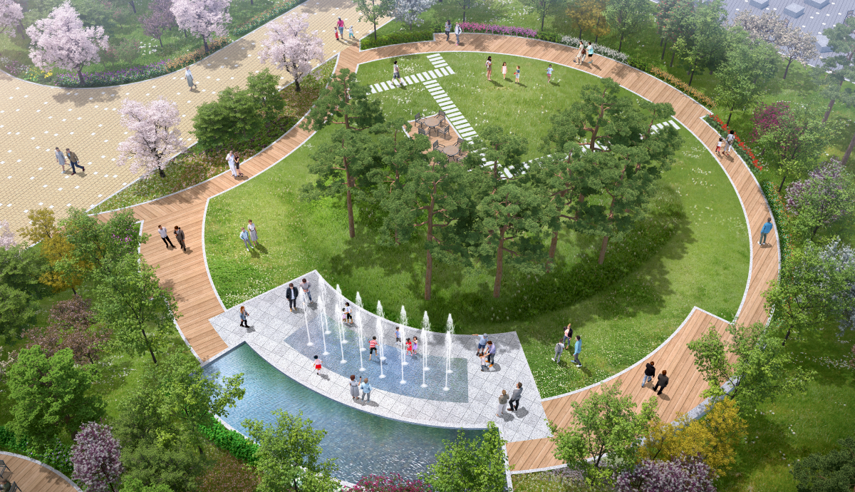 운정역더써밋 조경 1